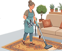 Illustration d'un prestataire de services à domicile