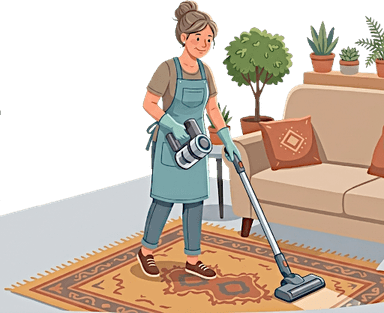 Illustration d'un prestataire de services à domicile
