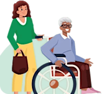 Illustration d'un prestataire de services à domicile