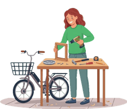 Illustration d'un prestataire de services à domicile