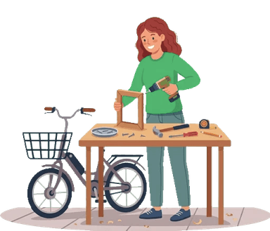 Illustration d'un prestataire de services à domicile