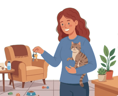 Illustration d'un prestataire de services à domicile