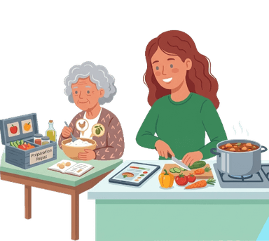 Illustration d'un prestataire de services à domicile