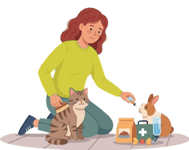 Illustration d'un prestataire de services à domicile