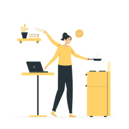 Illustration d'un prestataire de services à domicile
